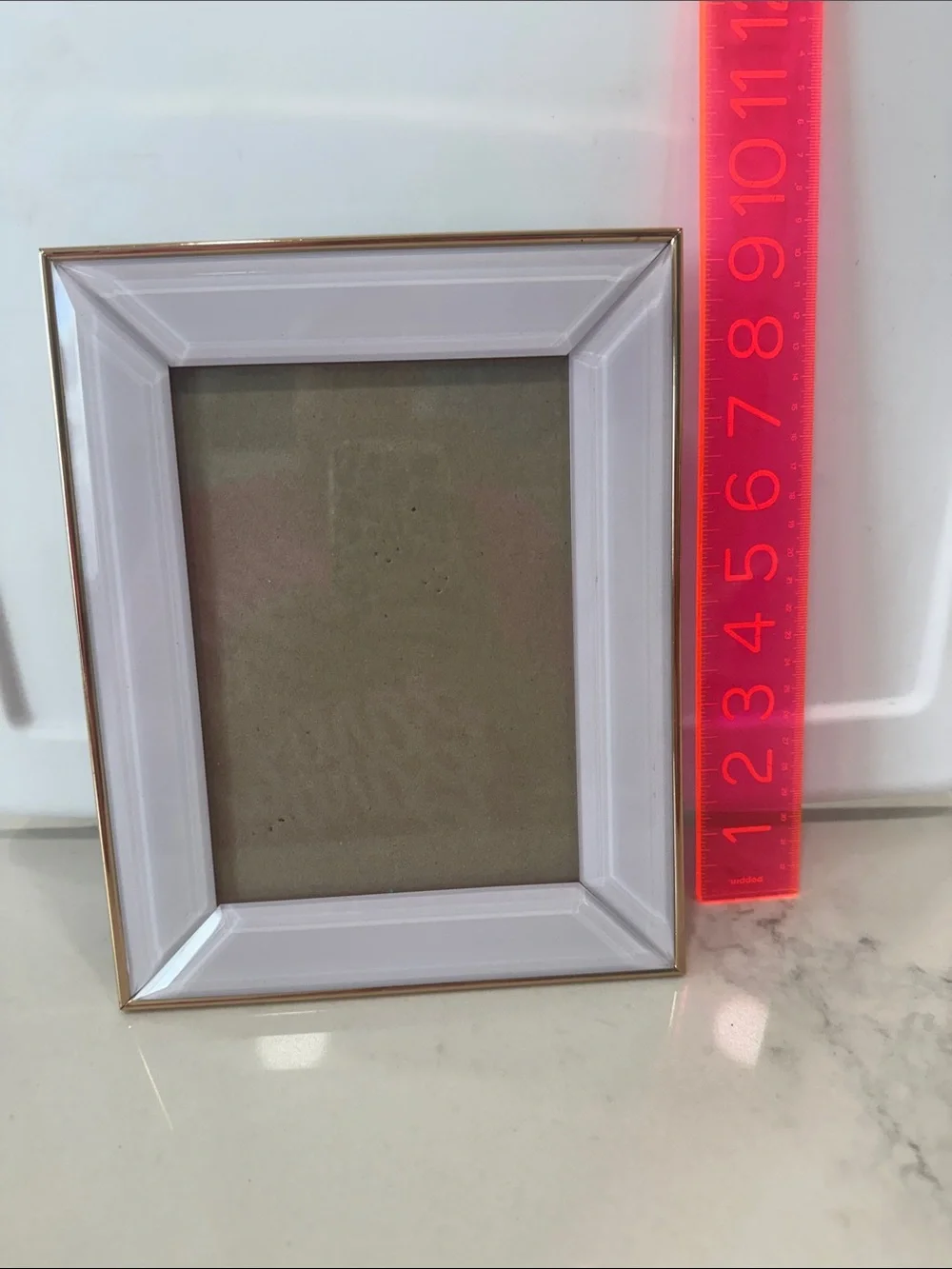 Elegant Lilac colored Kate Spade Picture Frame with Gold Trim - Home Accents